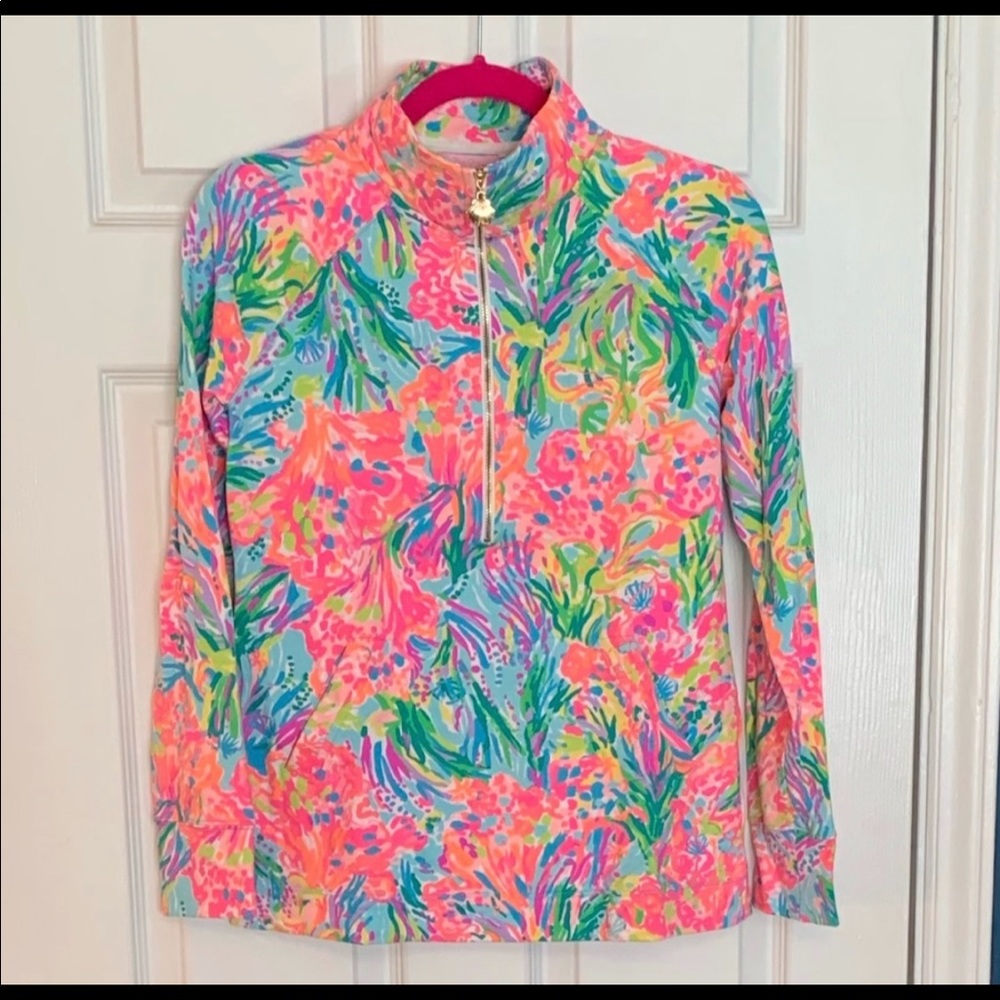EUC Lilly Pulitzer Fan Sea Pants Popover XS